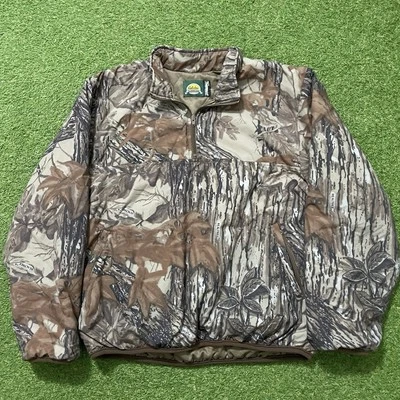 Vintage Cabelas XL Thermoloft Realtree Camo Quilted 1/4 Zip USA Pullover 90s - Image 1 of 4