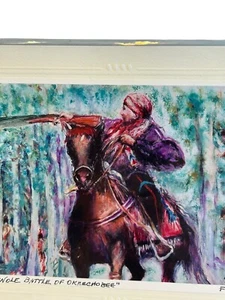 Tarjeta Seminole Batalla de Okeechobee por Gail Curcio Miniatura Obras de Arte Tribal - Imagen 1 de 8