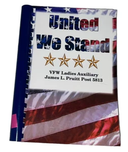 Rare - United We Stand VFW Ladies Auxiliary James L. Pruitt Post 5813 CookBook - Imagen 1 de 5