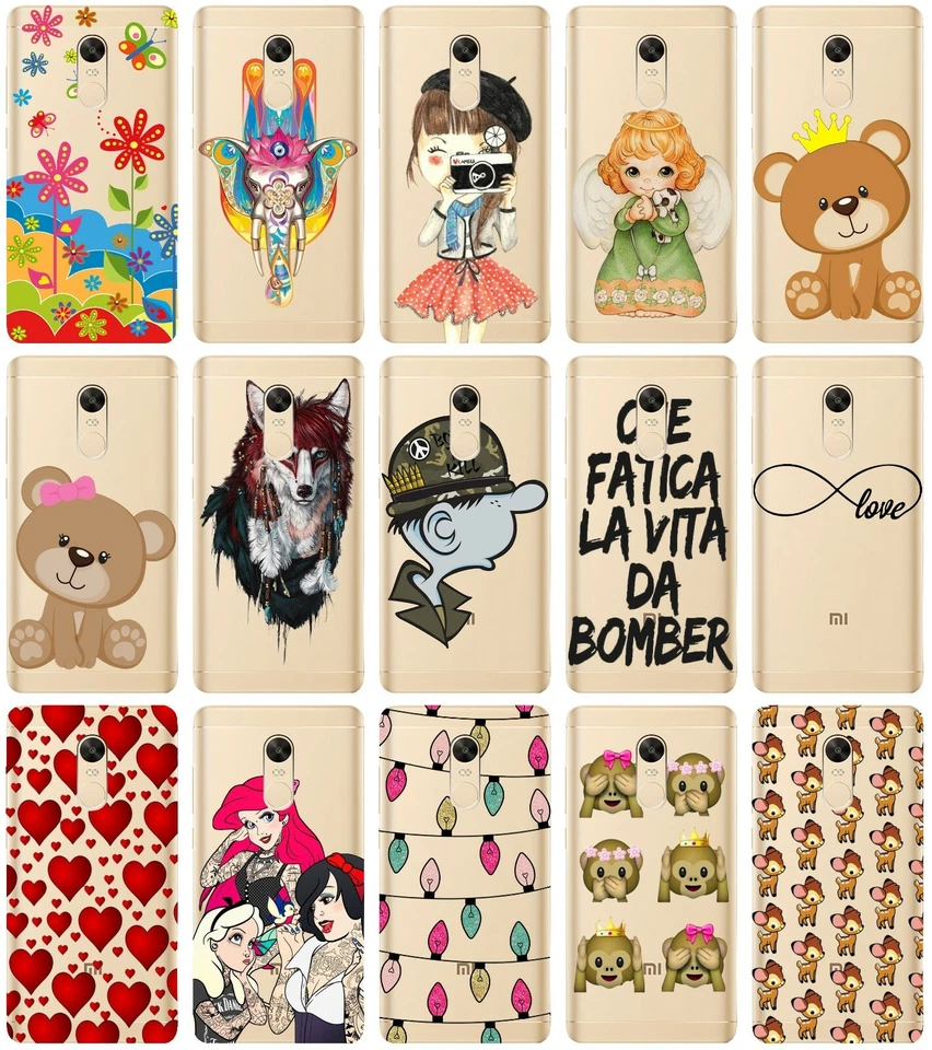 CUSTODIA COVER MORBIDA TRASPARENTE IN TPU PER XIAOMI REDMI NOTE 4X FANTASIA U - Immagine 1 di 1