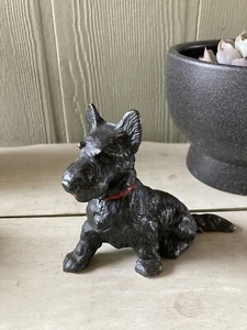 Antique Cast Iron Hubley USA Sitting Scottie Dog Bookend Art Statue Doorstop - Picture 1 of 12