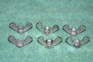 7/16-14 Wing Nuts Cold Forged Steel Zinc Plated (6) NEW OLD STOCK - Picture 1 of 4