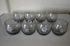 SET OF 8 VINTAGE 70s St Louis Cardinals NFL Football Smoke Rocks Glass Tumbler  - Picture 1 of 4