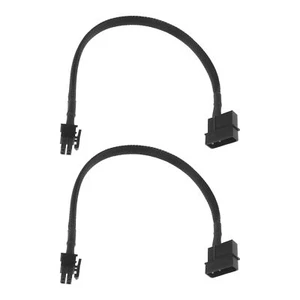 2 stücke Molex auf ATX 4 Pin Stecker Adapter Kabel 33cm Auxiliary Power Adapt... - Bild 1 von 7