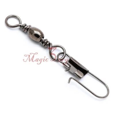 Barrel Swivel Interlock Snap Link Clip Strong Sea Fishing Swivels 132LB - Image 1 of 4