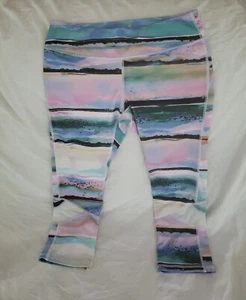APANA WATERCOLOR CUTOUT CROPPED LEGGINGS WOMEN’S size Large - Picture 1 of 12