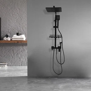 Wall-mounted Shower System Faucet Set 3 Functions Bathtub Shower Combo Mixer Tap - Picture 1 of 17