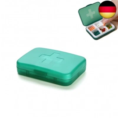 DTXLX Pillendose wöchentlich,tragbarer Pillen-Organizer,6 Fächer tägliche Pillendose f