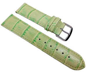 Bracciale Orologio In Pelle Di Vitello Imbottito Verde Chiaro Herzog 20349S - Foto 1 di 1