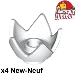 LEGO 4x Minifig Headgear Crown Krone Eierschale Ei Eierschale Weiß/White 39262 - Picture 1 of 1