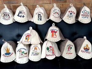  Traditional Sauna/SPA hats selection, felt (VIP QUALITY 100% wool) Ukraine  - Picture 1 of 9