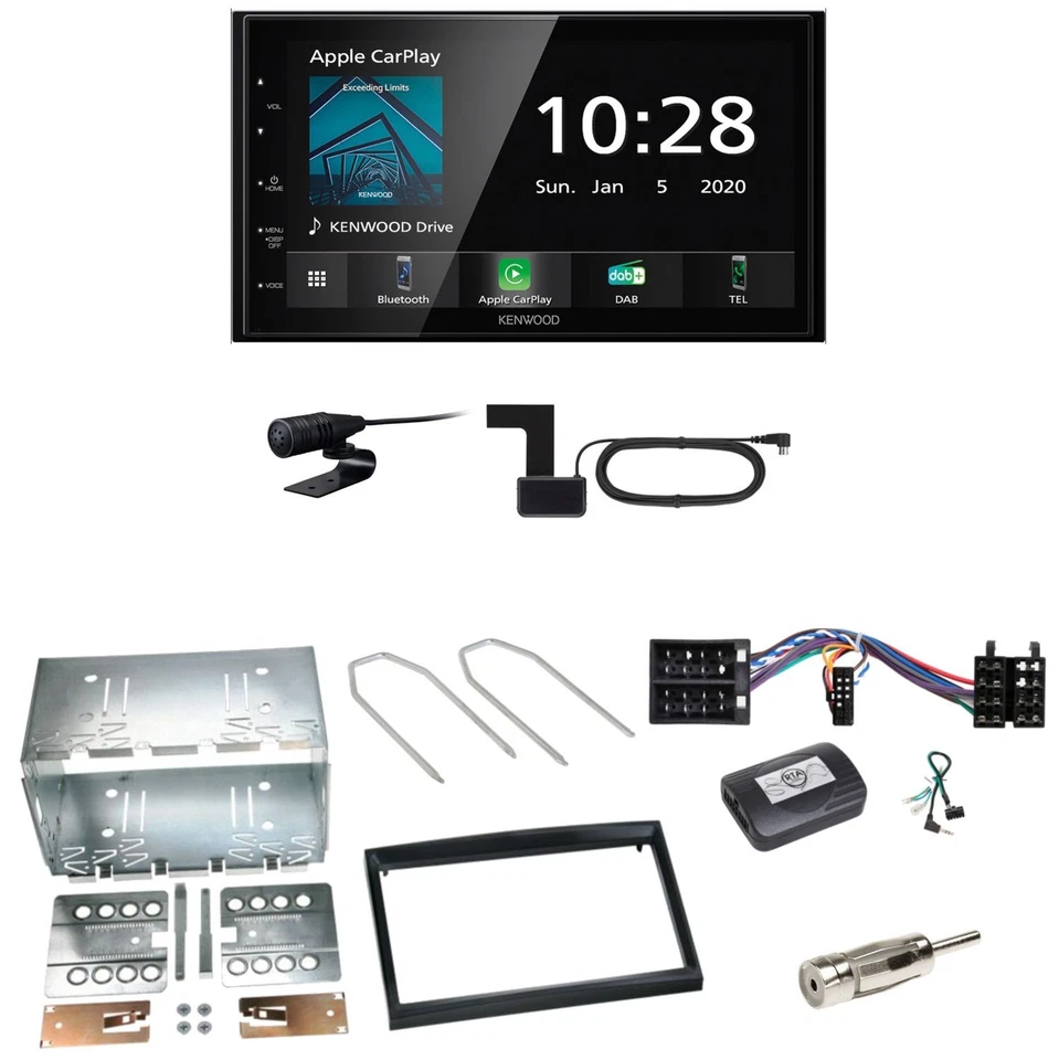 Kenwood DMX5020DABS Android Auto CarPlay Einbauset für Peugeot 307 Citroen C2 C3 - Bild 1 von 1