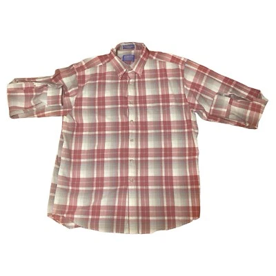 Sir Pendleton 100% Virgin Wool Red Plaid Shirt Large Long Sleeve Button Up Mens - Image 1 of 4