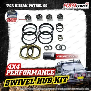 Swivel Hub Seal + JP King Pin Bearing + Socket Kit for Nissan Patrol GQ Y60 - Picture 1 of 2