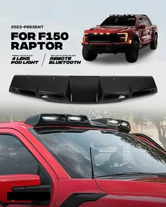 Roof Light fits for Ford F150 2023-2025 Glossy Black Top Lamp 4 LED Lights - Picture 1 of 16