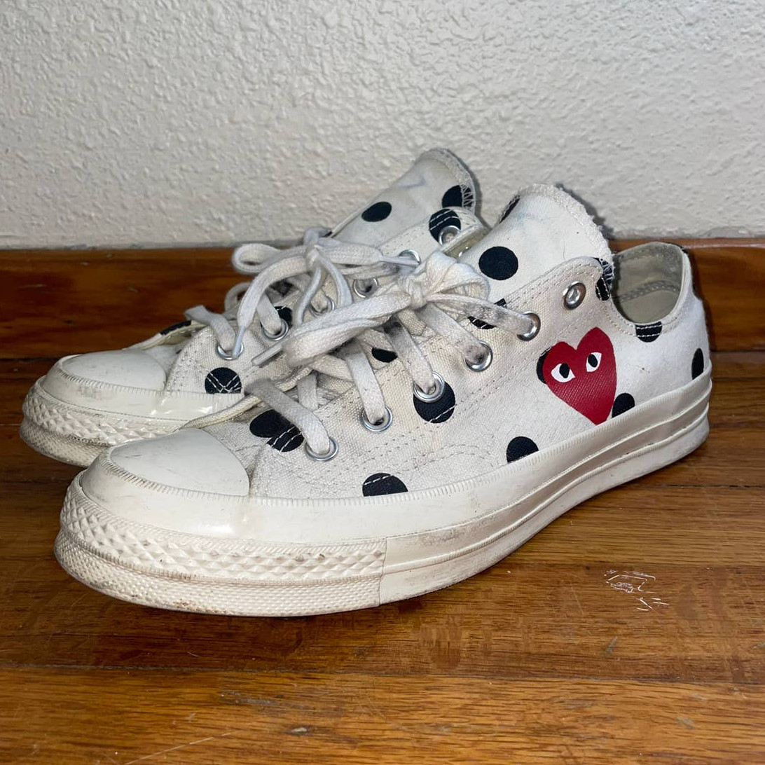 red heart on converse
