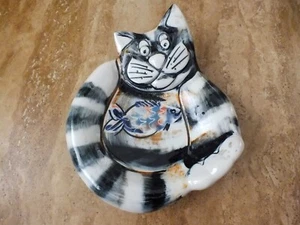 Dalton Keramik Komischer Katzennapf mit Mittelfisch Dalton Schottland Dumfries - Bild 1 von 7