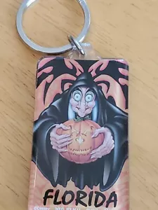 Disney Villians Wicked Witch 4"×1.25" Lucite 2-Sided Keychain NWT - Picture 1 of 12