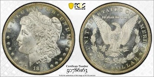 Dólar de plata Morgan 1884-O Prooflike graduación profesional MS64 PL - sello de oro - Imagen 1 de 5