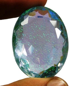 85.45 Ct Natural Monarch Fire Opal Doublet Oval Cut Loose Gemstone Certified - Picture 1 of 8