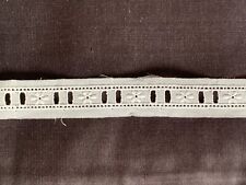 Edwardian French Embroidered trim - Insertion - "Passe ruban" 150cm by 2cm