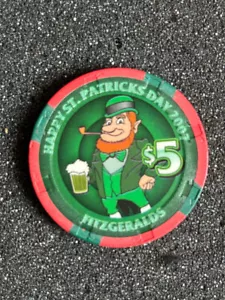 Fitzgeralds Casino Las Vegas Nevada $5 St. Patrick's Day Chip 2007 - Picture 1 of 2