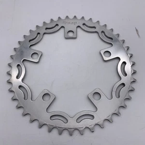 OLD SCHOOL BMX ORIGINAL SNAP 43 TOOTH GEAR POLISHED SILVER CHAINRING SPROCKET - Picture 1 of 4
