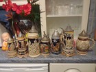 Antique / Vintage German Beer Stein with Pewter Lid 