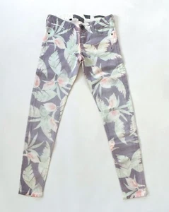 GUESS Women’s Skinny Ultra Low Floral Jeans - Multicolor sz 23 - Picture 1 of 9