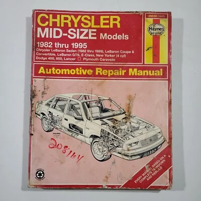 Haynes - Chrysler Modelos Medianos - 1982-1995 - Manual de Reparación Automotriz Foto 1 de 4