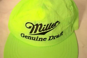 NWOT Vintage Miller Genuine Draft Light Nylon Snapback Hat - Picture 1 of 8