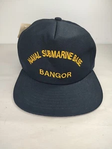 Vintage New Era Snapback Bauchnabel U-Boot Basis Bangor verstellbar blau Neu/Etikett USA  - Bild 1 von 8