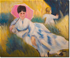 Ölgemälde 'Frau mit Sonnenschirm' nach Pierre-Auguste Renoir in 65x55cm (05)