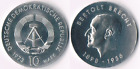 10 Mark 1973 DDR Silber Bertoldt Brecht