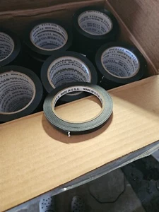 New 192 Rolls of Black Strapping Tape 9 mm x 55 m or 3/8" in x 60 yd Made in USA - Picture 1 of 4