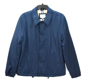 Cole Haan Men's Size L Coaches Jacket with Sherpa-Fleece Lining, Navy, NwT - Picture 1 of 7