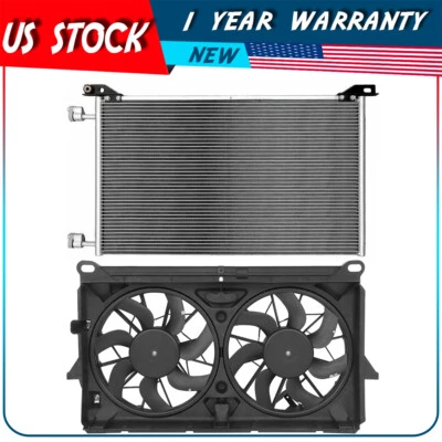 Cooling Fan and AC Condenser Assembly For 2007 2008-2014 GMC Yukon XL 1500 - Image 1 of 4