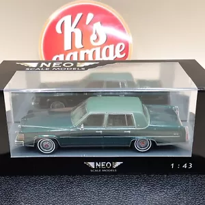 NEO Scale Models 1/43 Cadillac Fleetwood Brougham 1980 green Resin model 43555 - Picture 1 of 20