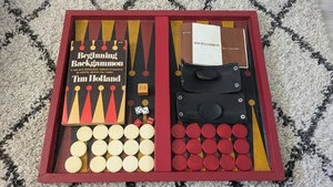 Vintage 1970er Mid Century Modern Backgammon Brett 18" x 22" Spiel - Bild 1 von 13