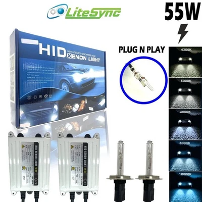 55W H7 H7R Xenon HID Conversion Kit Slim Ballast For Nissan Almera Tino 03+ - Image 1 of 4