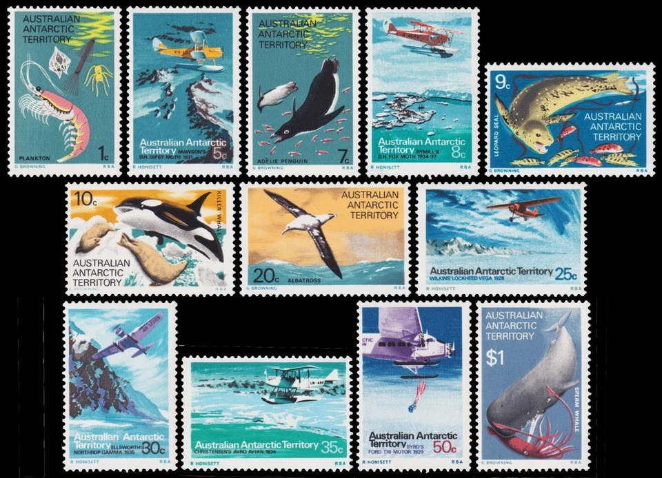 Australian Antarctic Territory Scott L23-L34 (1973) Mint NH VF, CV $9.60 M - Image 1 of 1
