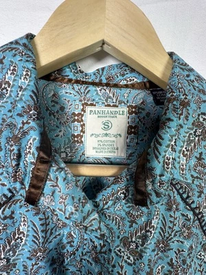 Panhandle Rough Stock Shirt Women S  Diamond Pearl Snap Western N307 - Image 1 of 4