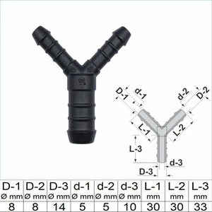 1 2 3 5 oder 10 Stck Y-Schlauchverbinder 8 mm 14 mm 8 mm RGV Y Stück reduziert - Bild 1 von 6