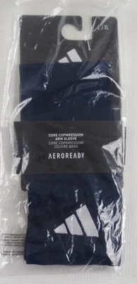 Adidas Core руки рукав L-XL синий сжатия Gear баскетбол футбол тренажерный зал новый с Ярлыками - Изображение 1 из 3