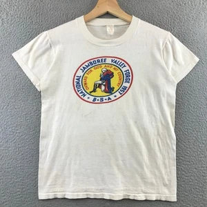 VINTAGE 1957 BOY SCOUTS NATIONAL JAMBOREE VALLEY FORGE T-SHIRT YOUTH M - Picture 1 of 11