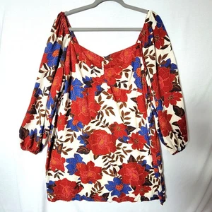 Maurices Womens Mini Dress Sz XXL Sweetheart Babydoll Style Red Blue White NWT - Picture 1 of 15