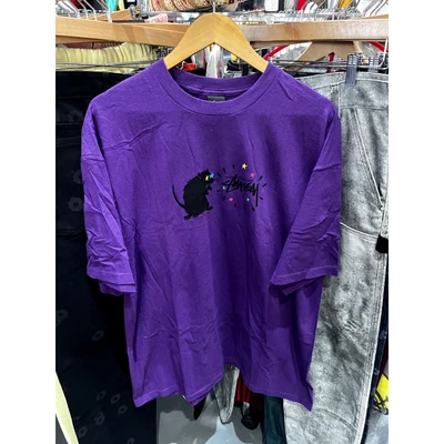 Camiseta De Colección Y2K Stussy Stray Rats “Ratz” Púrpura Talla XL NUEVA SIN ETIQUETAS Foto 1 de 4