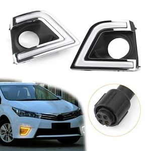 2x Daytime Running Light DRL Fog Light Turn Signal for 2014 2015 Toyota Corolla - Picture 1 of 9