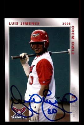 Signed Baseball Card Auto Luis Jimenez 2008 Grandstand Orem Owlz - Image 1 of 2