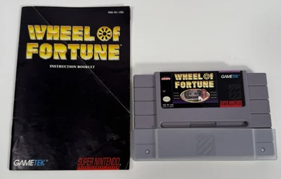 Wheel of Fortune Deluxe Edition (Nintendo SNES) Cartridge and Manual - Image 1 of 4